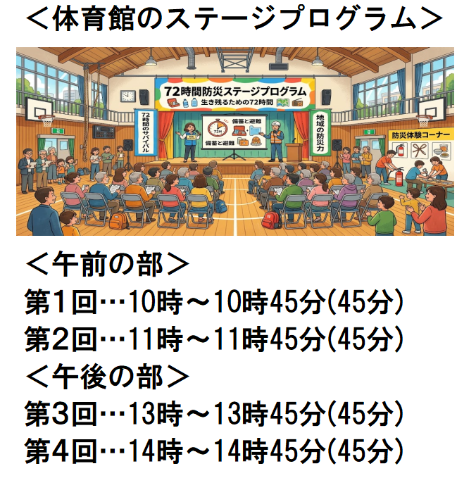 体育館エリアの様子